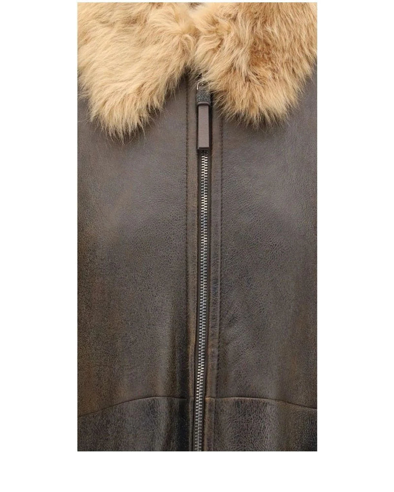 Brunello Cucinelli Bomber Jacket in brown — view 3
