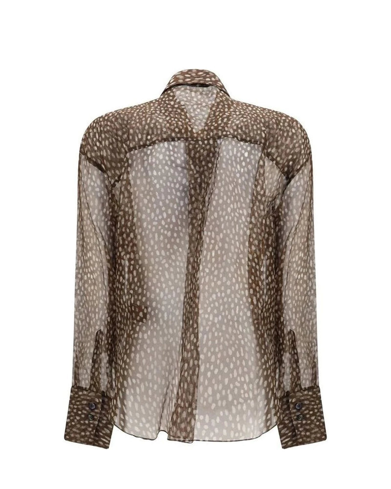 Brunello Cucinelli Blouse in brown, Silk — view 2