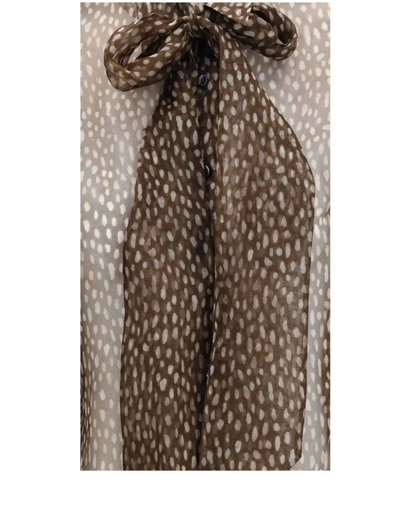 Brunello Cucinelli Blouse in brown, Silk — view 3