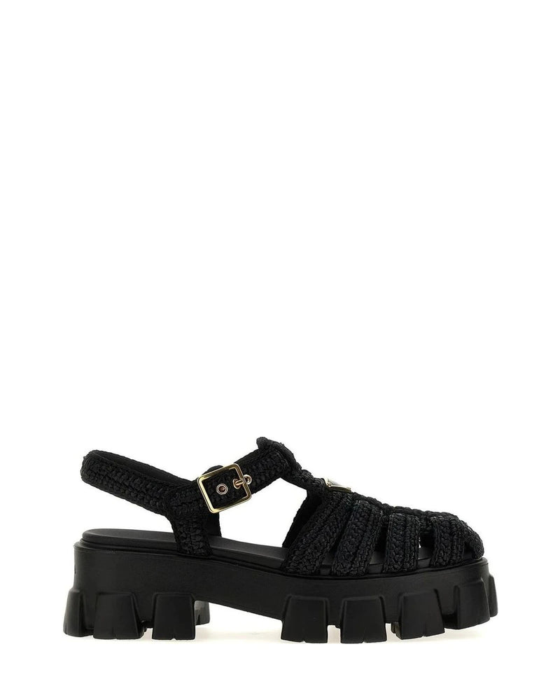 Prada Sandals in black, Viscose
