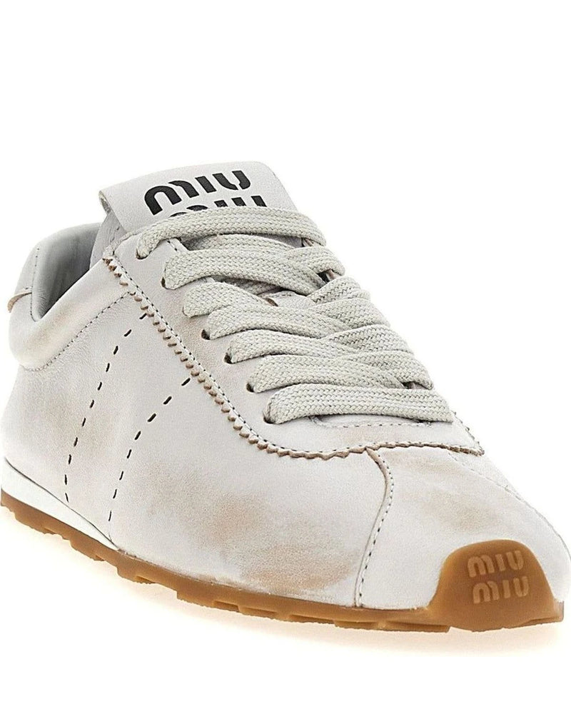 Miu Miu Sneakers in white, Calfskin Leather — view 2