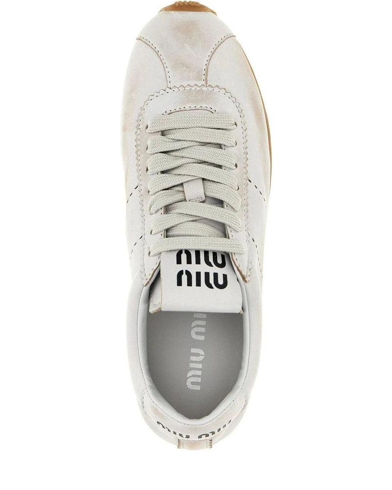 Miu Miu Sneakers in white, Calfskin Leather — view 4