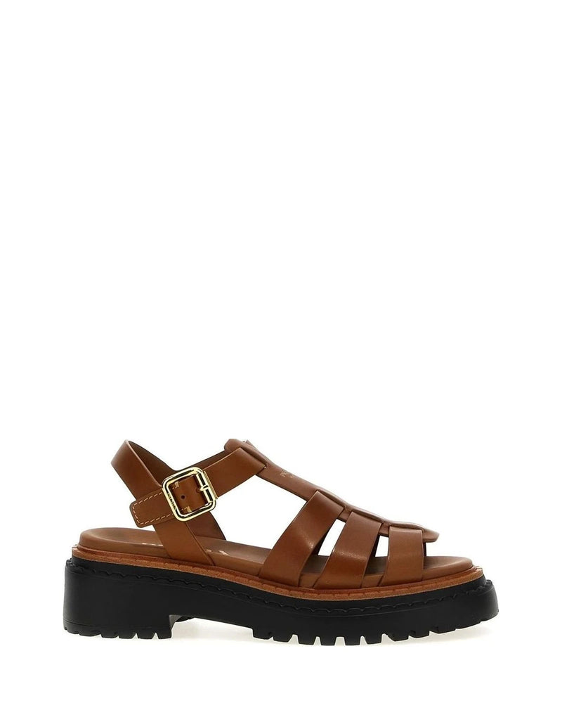 Prada Sandals in brown, Calfskin Leather