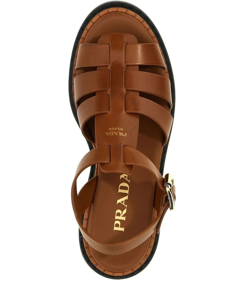 Prada Sandals in brown, Calfskin Leather — view 4