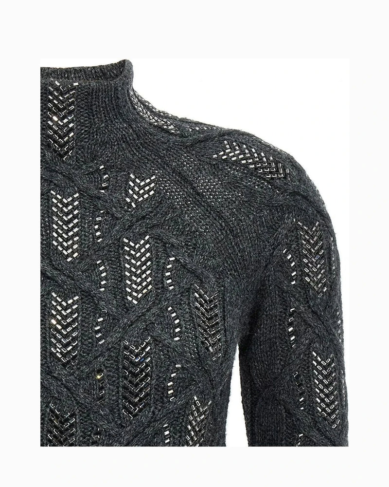 Ermanno Scervino Sweater in gray, Virgin Wool — view 3