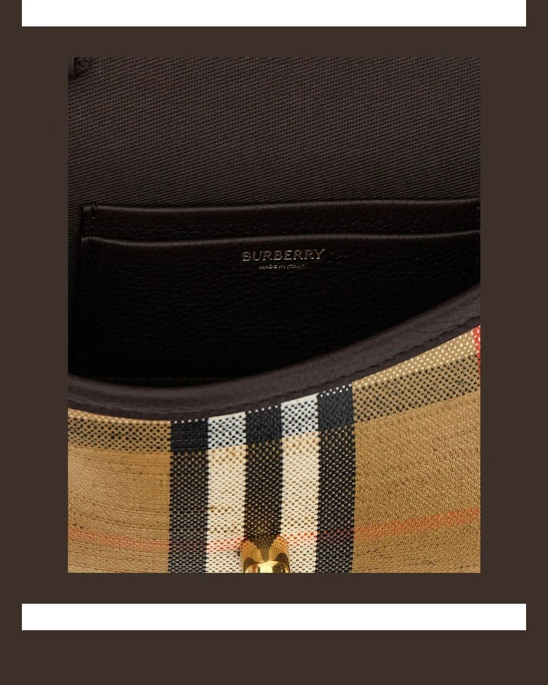 Burberry Baguette Handbag in multicolor, Cotton — view 4