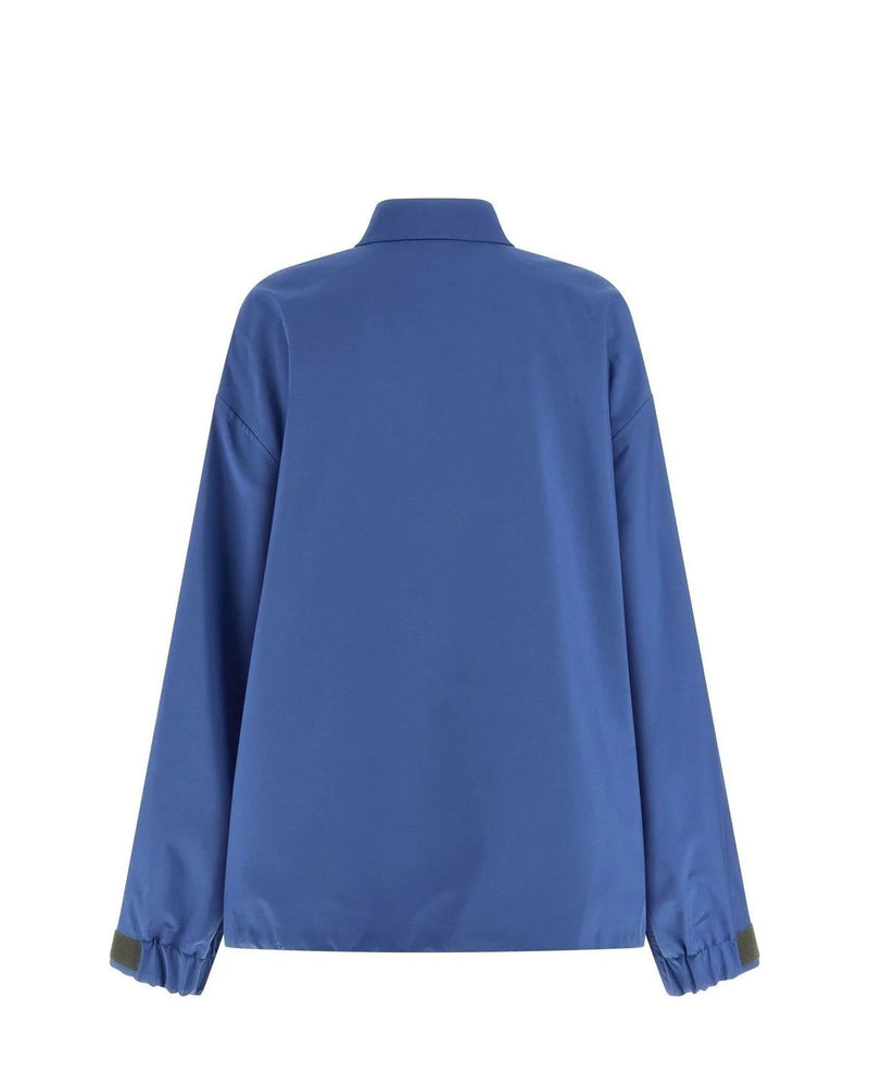Miu Miu Windbreaker in blue, Recycled Polyester — view 2