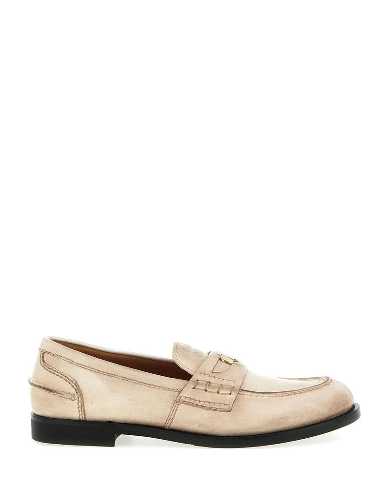 Miu Miu Loafers in white, Calfskin Leather