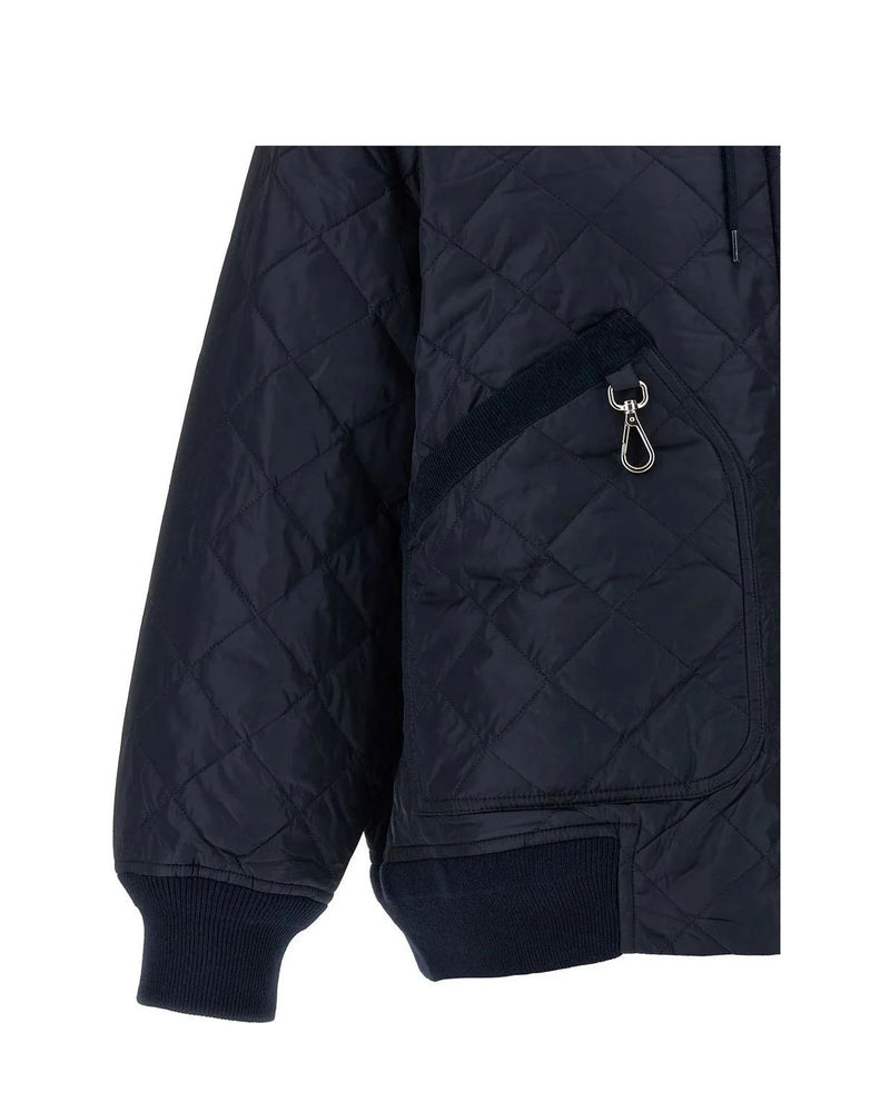 Prada Bomber Jacket in blue, Recycled Polyamide — view 5