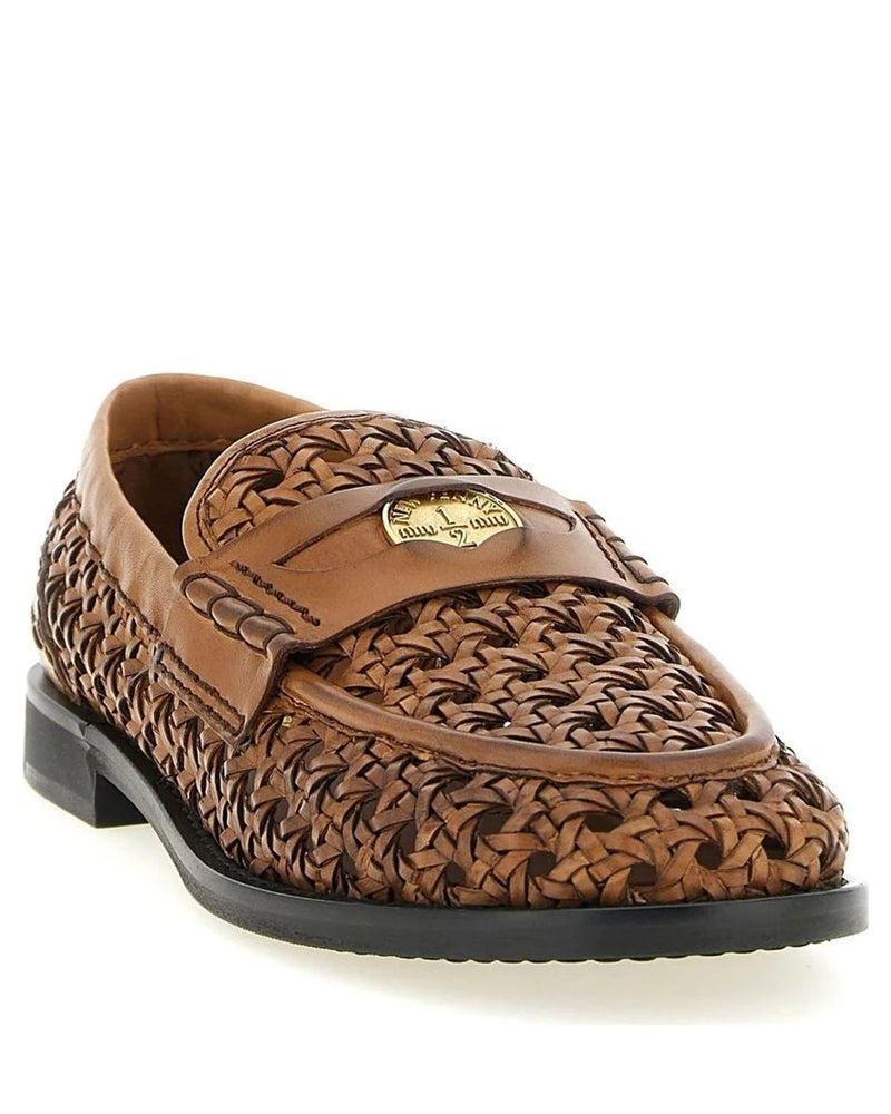 Miu Miu Loafers in brown, Calfskin Leather — view 2