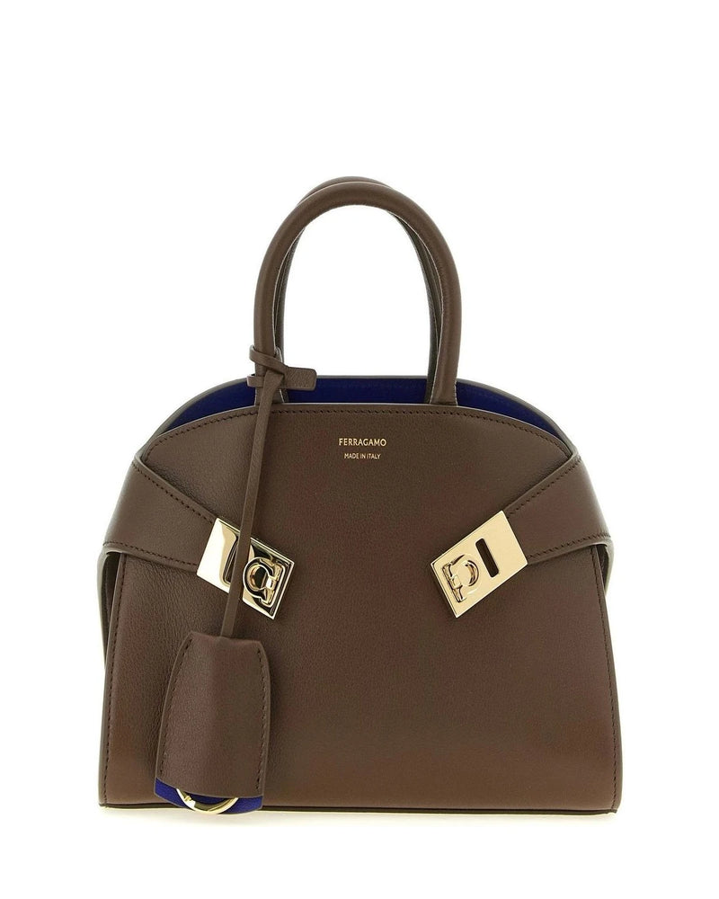 Ferragamo Satchel Bag in brown, Calf Leather