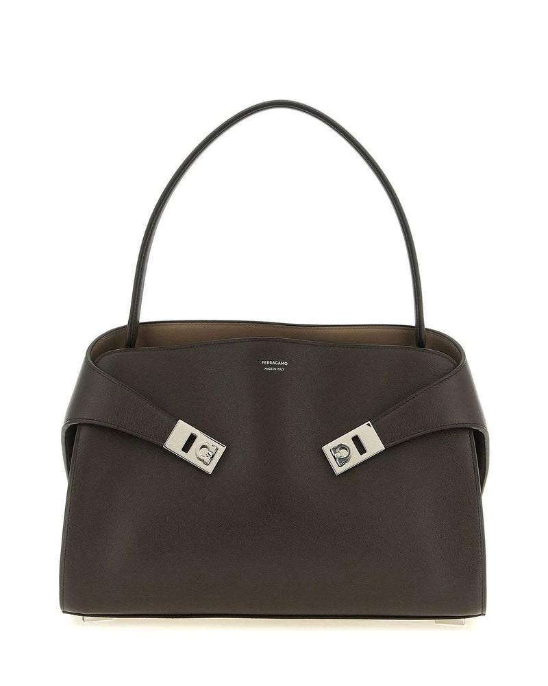 Ferragamo Shoulder Bag in brown, Calfskin Leather