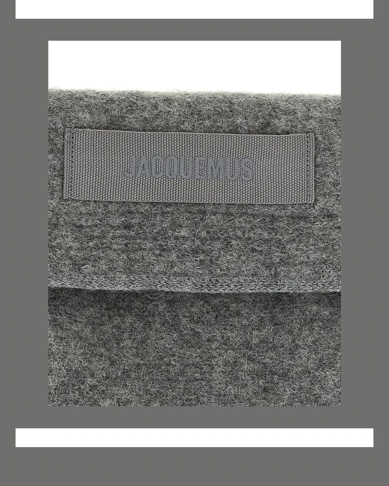 Jacquemus Scarves & Shawl in gray, Alpaca Wool — view 2