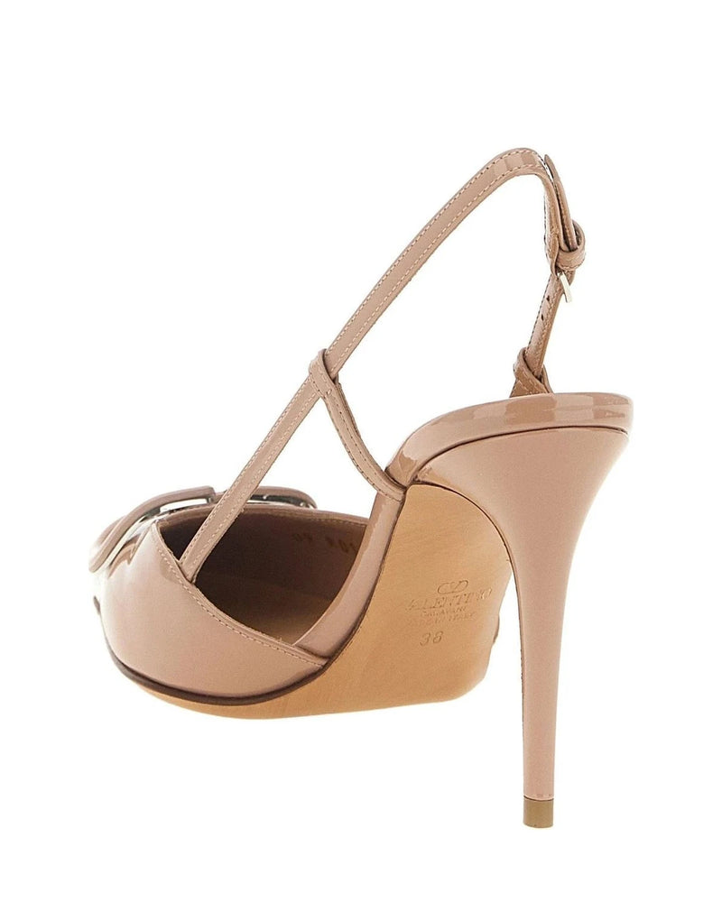 Valentino Garavani Pumps in pink, Calfskin Leather — view 3