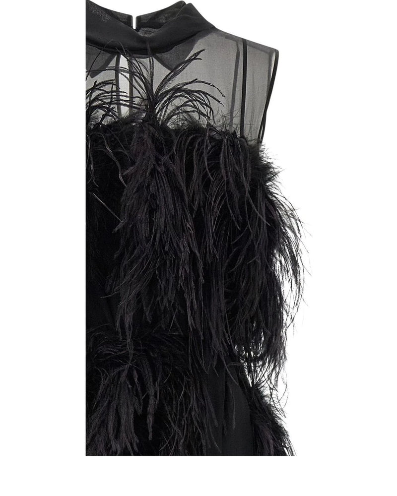 Alberta Ferretti Black Silk Dress