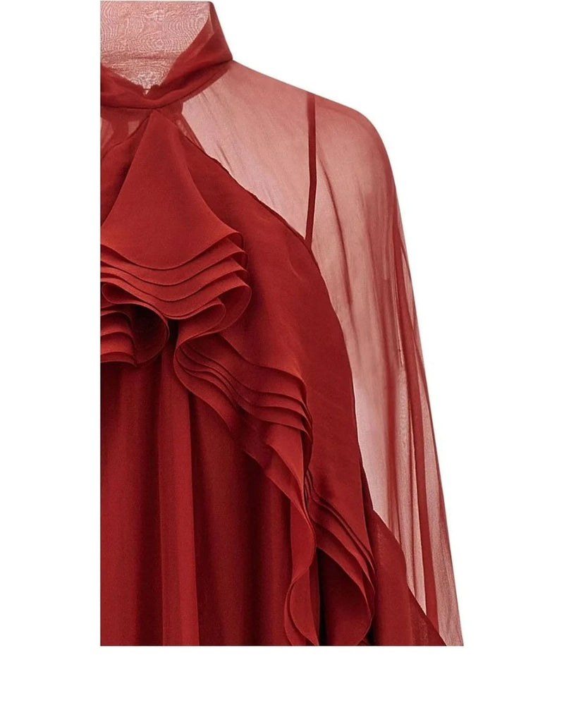 Alberta Ferretti Dresse in red, Silk — view 3