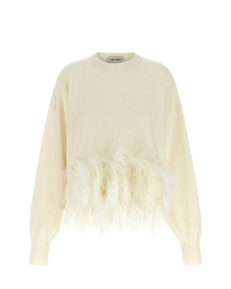 Alberta Ferretti Sweater in white, Virgin Wool