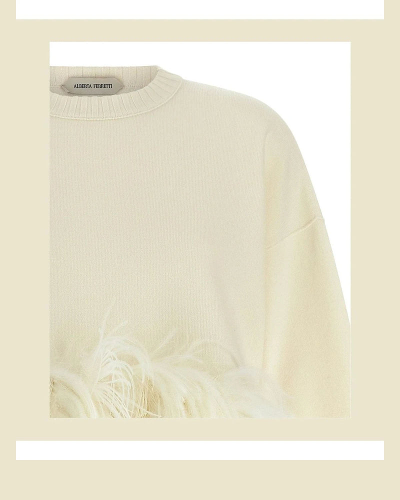 Alberta Ferretti Sweater in white, Virgin Wool — view 3