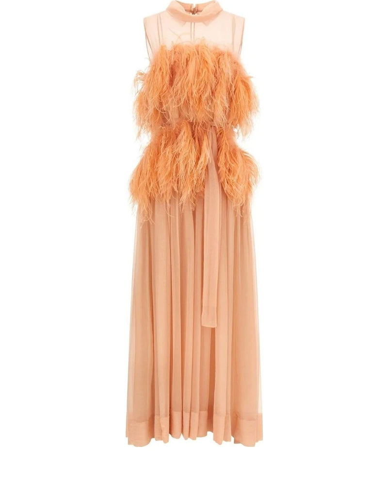 Alberta Ferretti Dresse in orange, Silk