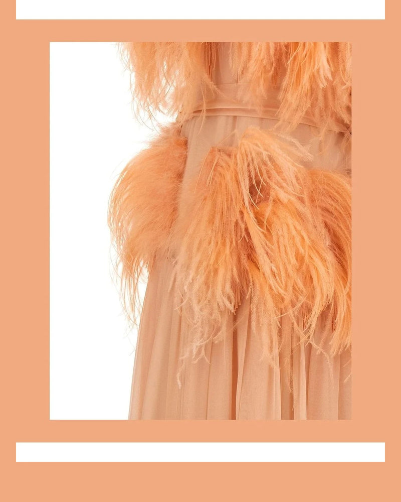 Alberta Ferretti Dresse in orange, Silk — view 4