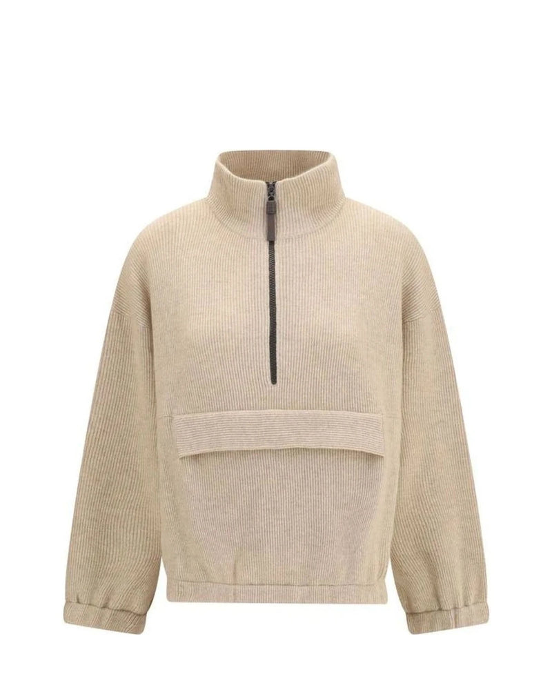 Brunello Cucinelli Sweatshirt in beige, Kashmir