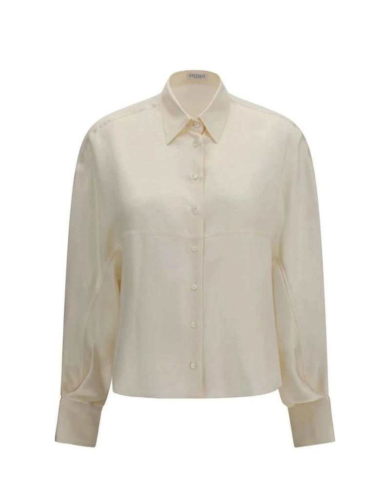 Brunello Cucinelli Blouse in beige, Silk