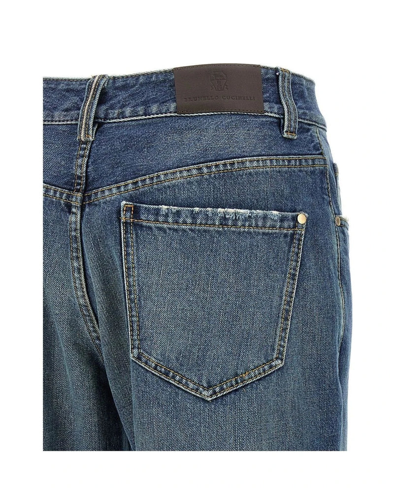 Brunello Cucinelli Jean in blue, Cotton — view 4