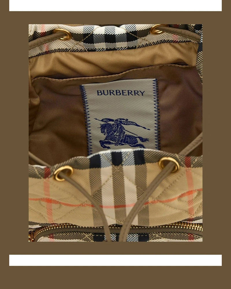 Burberry Backpack Handbag in beige, Polyamide — view 4