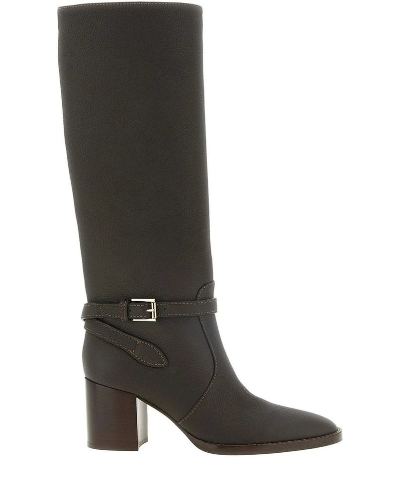 Gianvito Rossi Knee High Boots in brown, Calfskin Leather