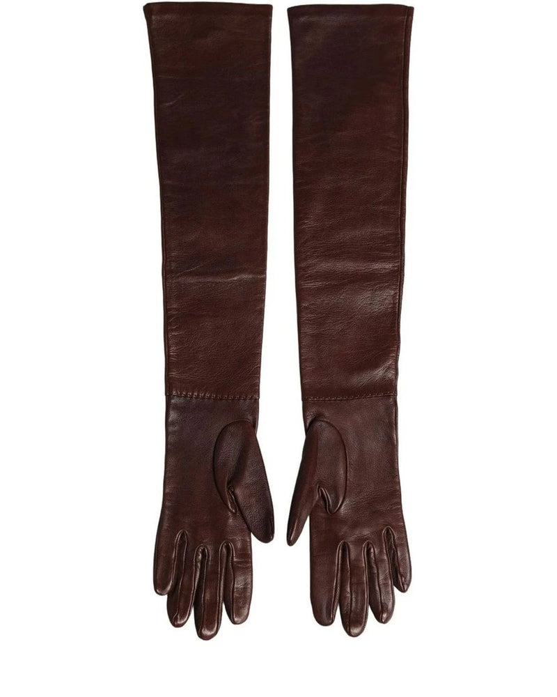 Dolce & Gabbana Gloves & Mitten in brown, Genuine Leather — view 2