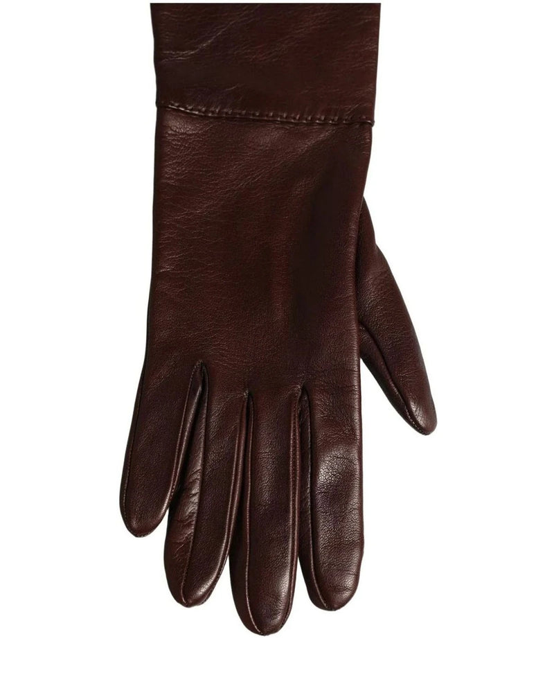 Dolce & Gabbana Gloves & Mitten in brown, Genuine Leather — view 3