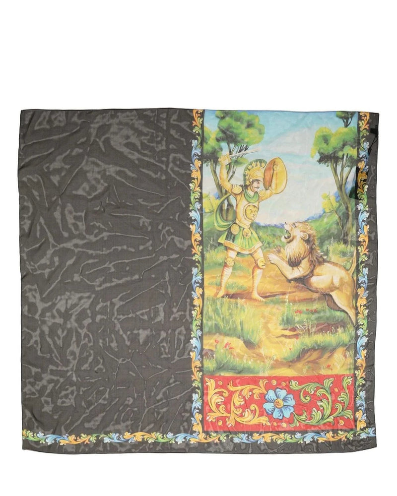 Dolce & Gabbana Scarves & Shawl in gray, Silk — view 2
