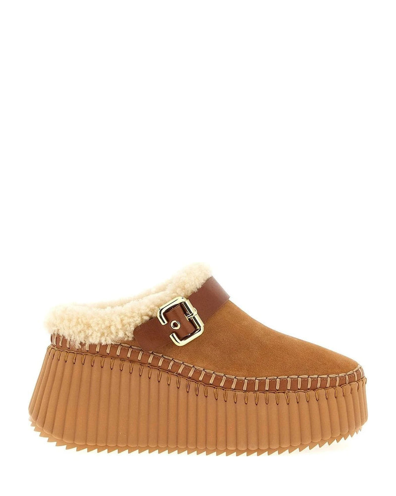 Chloé Wedges in brown, Cow Leather