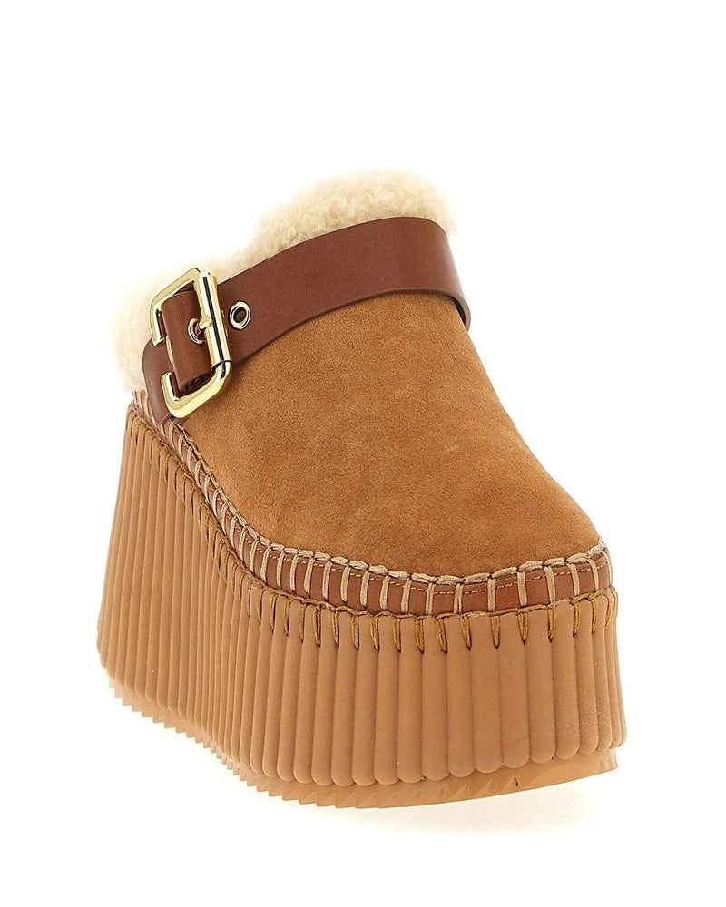 Chloé Wedges in brown, Cow Leather — view 2