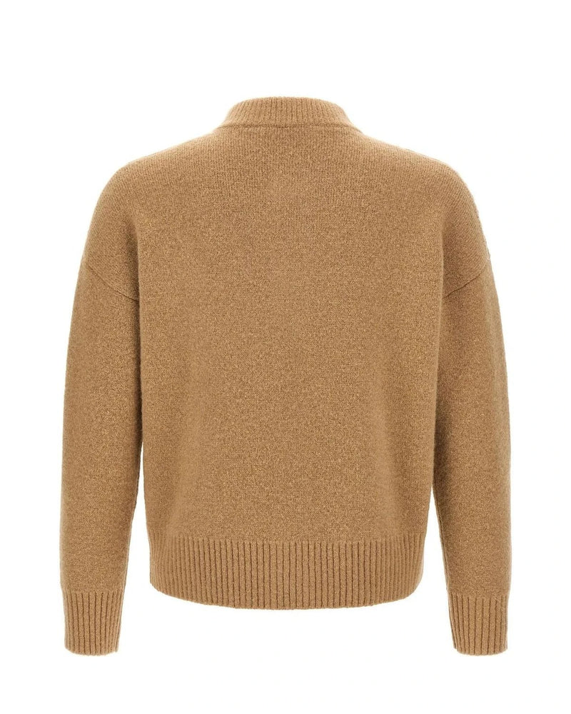 Ami Paris Cardigan in beige, Alpaca — view 2