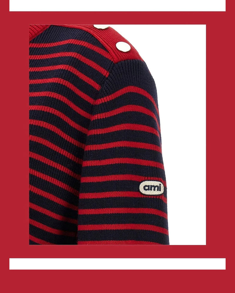 Ami Paris Sweater in multicolor, Wool — view 4