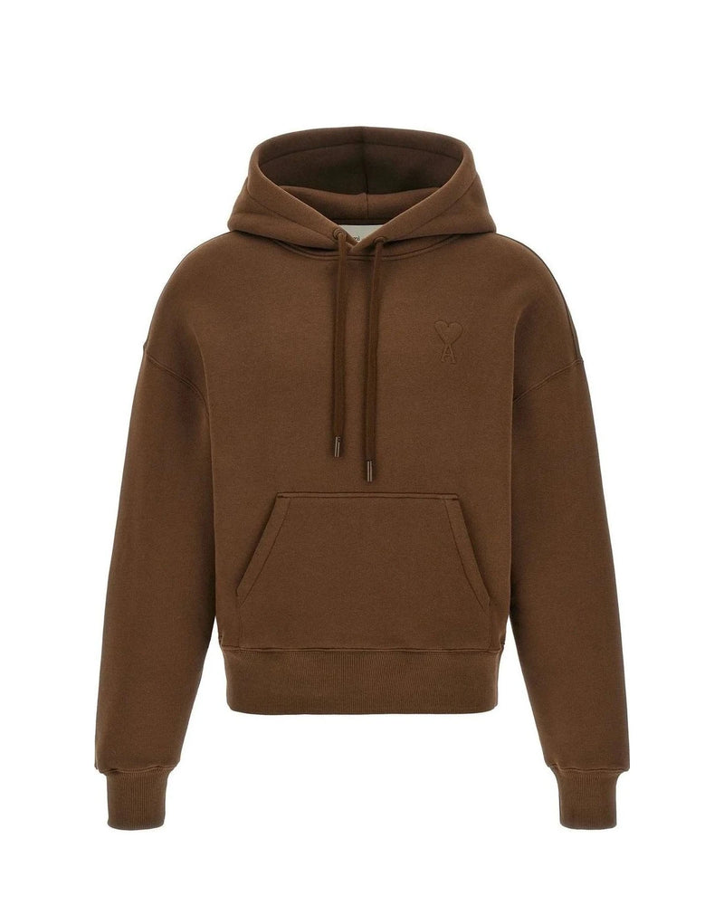 Ami Paris Hoodie in brown, Cotton