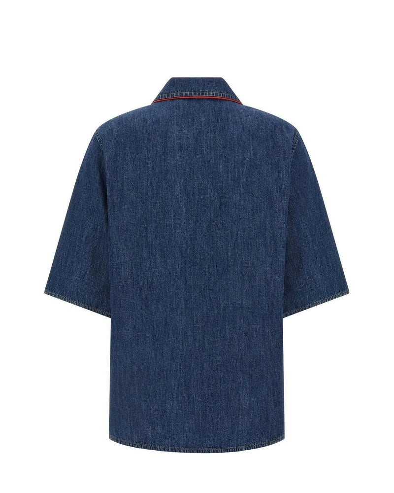 Valentino Garavani Dress Shirt in blue, Cotton — view 2