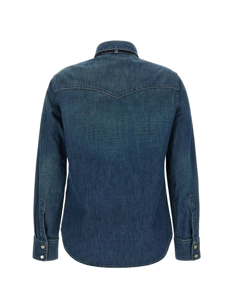 Valentino Garavani Dress Shirt in blue, Cotton — view 2