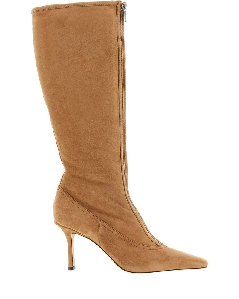 Jimmy Choo Knee High Boots in beige, Lamb Leather