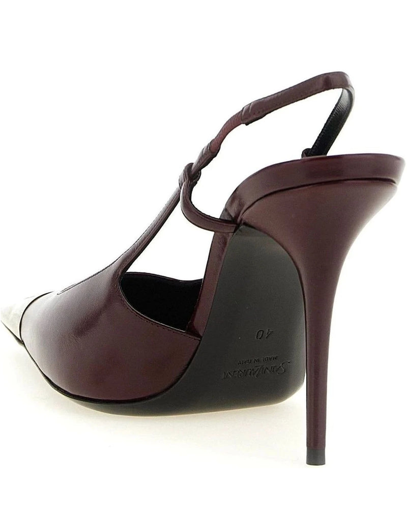 Saint Laurent Pumps in red, Lamb Leather — view 3