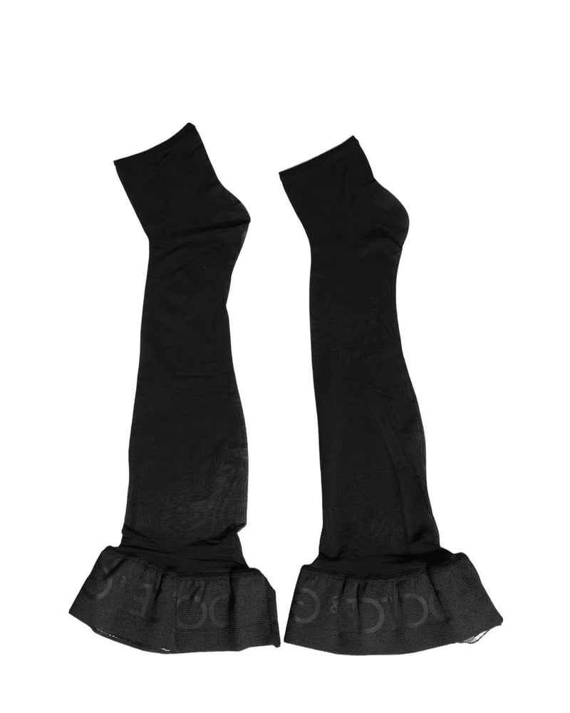 Dolce & Gabbana Knee Sock in black, Elastane