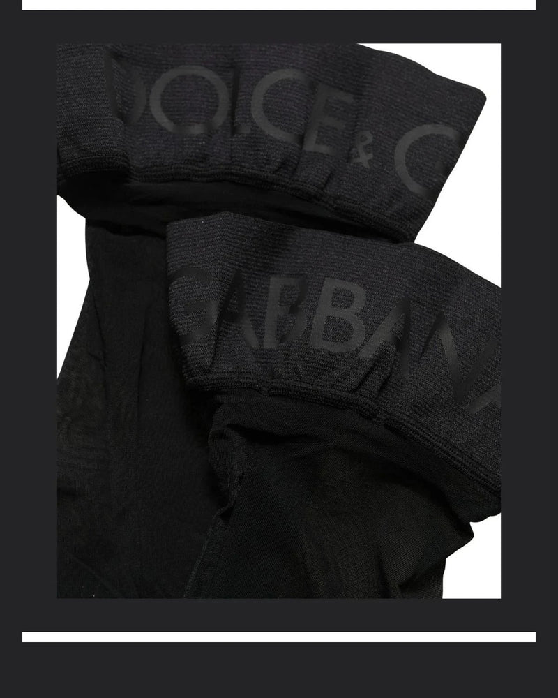 Dolce & Gabbana Knee Sock in black, Elastane — view 4