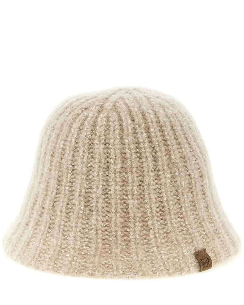 Brunello Cucinelli Cloche Hat in beige, Cashmere