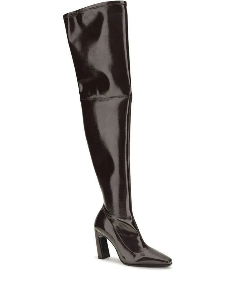 Stuart Weitzman Knee High Boots in brown, Rayon — view 2