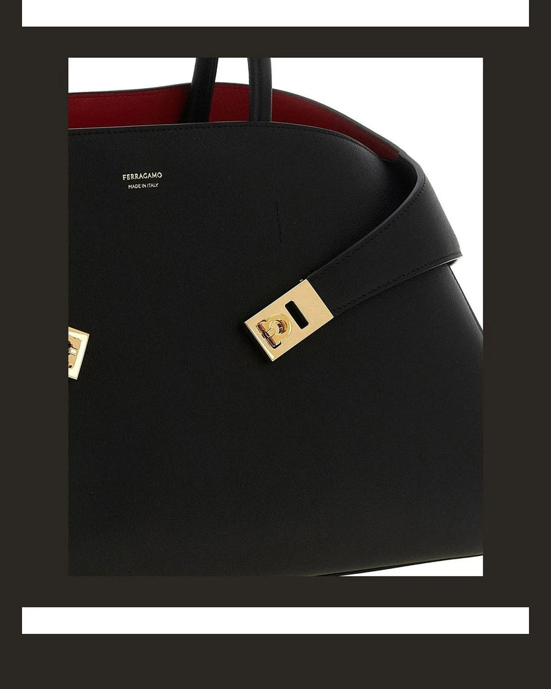 Ferragamo Satchel Bag in black, Calfskin Leather — view 3