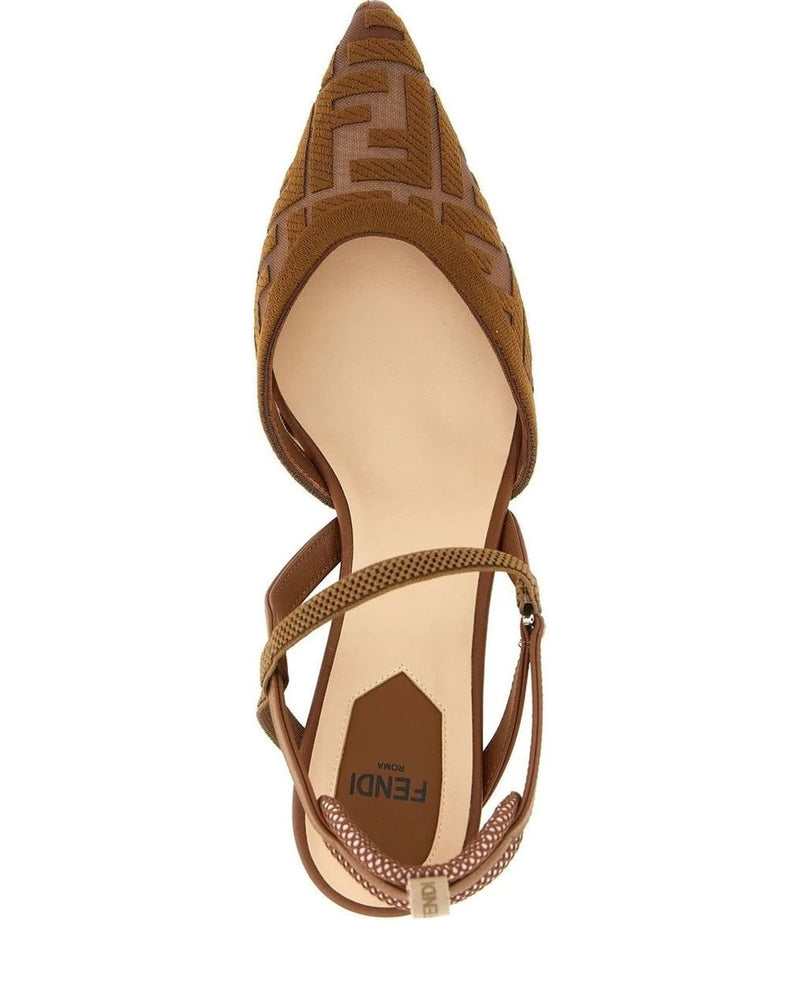 Fendi Pumps in brown, Polyamide — view 4
