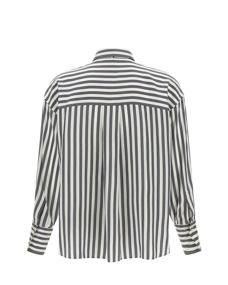 Brunello Cucinelli Dress Shirt in gray, Silk — view 2