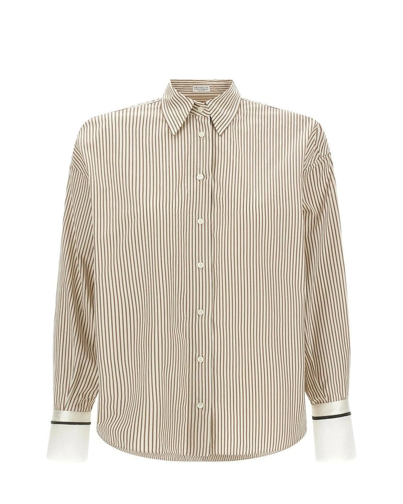Brunello Cucinelli Dress Shirt in beige, Cotton
