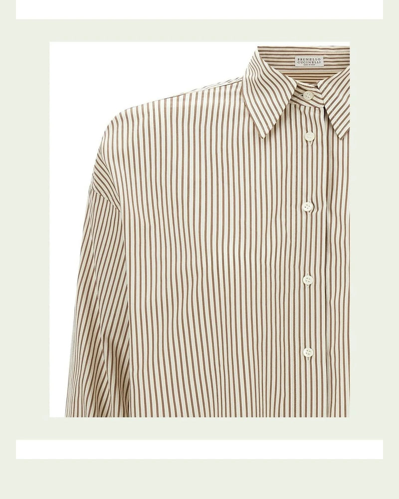 Brunello Cucinelli Dress Shirt in beige, Cotton — view 3